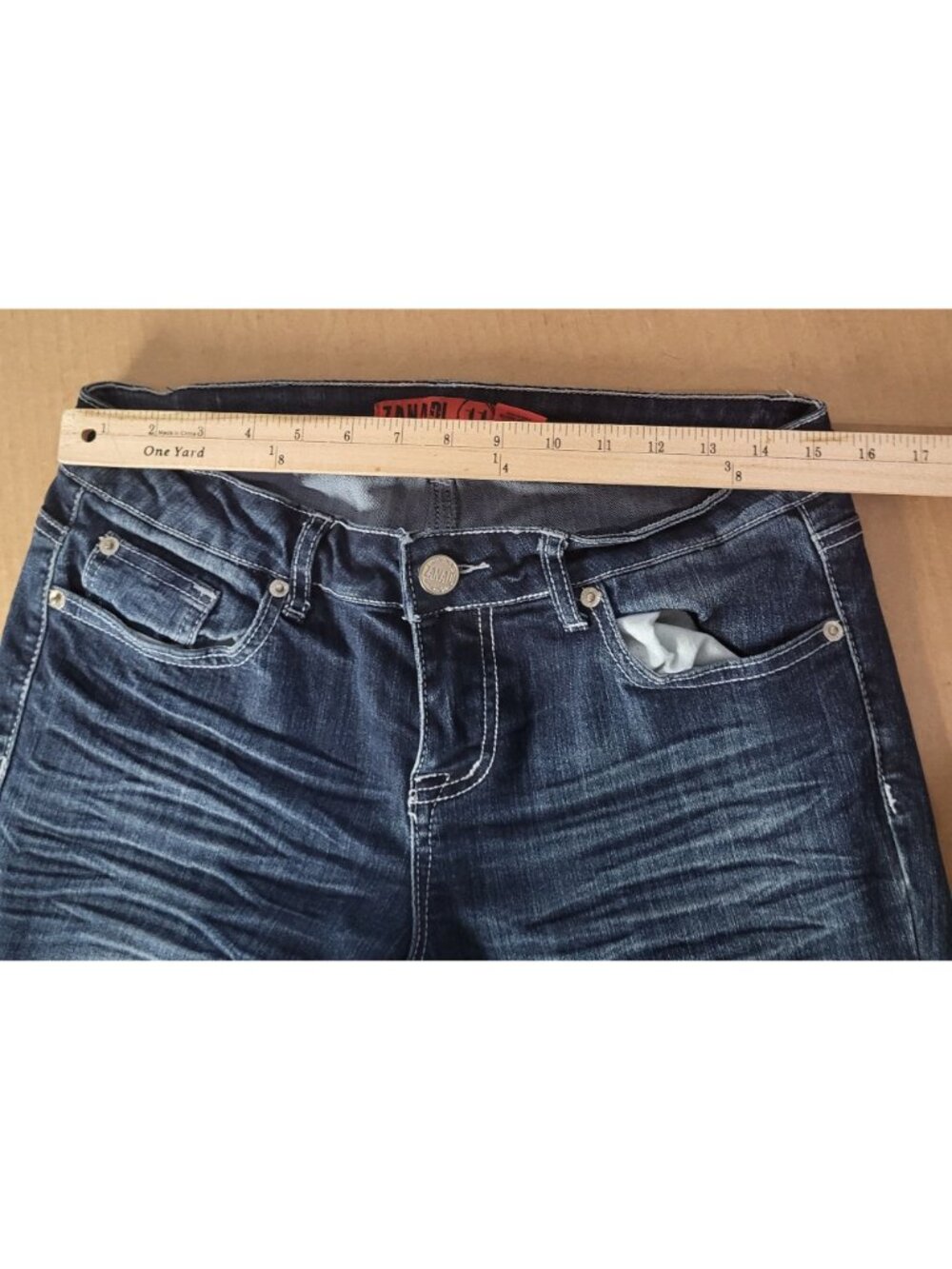 ZANA DI Y2K Denim Jeans Vintage SZ 11 Skinny Whiskered Juniors - Picture 5 of 11